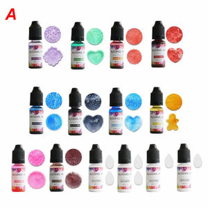14 Colors 10ML Alcohol Resin Pigment Kit for Jewelry Making