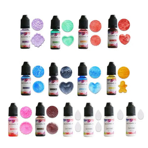 14 Colors Alcohol Resin Pigment Kit 10ML Liquid Colorant Dye Ink Diffusion