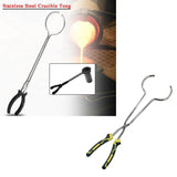 14'' Crucible Melting Dish Holder Plier Lab Melting Metal Tool