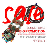 Vintage Ethnic Tibetan Stone Necklace for Women