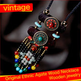 Vintage Ethnic Tibetan Stone Necklace for Women