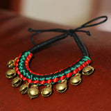 Ethnic Jewelry Braided Vintage Anklets with Copper Charm Foot Chains