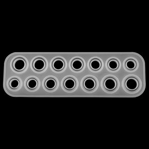14 Holes Sizes Flat Rings Mold Collection DIY Pendant Ring Silicone Mold