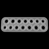 14 Holes Sizes Flat Rings Mold Collection DIY Pendant Ring Silicone Mold