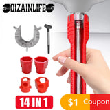 14 in 1 Anti Slip Sink Faucet Wrench Plumbing Repair Tools