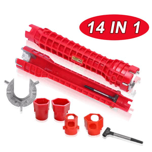 14 in 1 Sink Faucet Wrench Plumbing Repair Tool Double Head Wrench Set