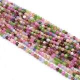 14'' Round Quartz Tourmaline Gemstone Beads for Jewelry Making