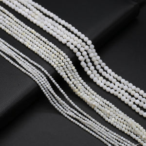 14'' Shell Micro Faceted Beads Round Mother of Pearl DIY Jewelry Making