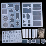 Silicone Jewelry Casting Molds with Screw Eye Pins for Necklace Pendant Making