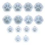 14 Pcs Cat Paws Silicone Epoxy Mold for DIY Keychain Pendant Jewelry Crafting