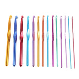 14 Pcs/Set Crochet Hook Knitting Tools Needle Sewing Crafts Aluminum