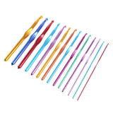 14 Pcs/Set Crochet Hook Knitting Tools Needle Sewing Crafts Aluminum