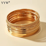 Plated Style Round Bracelet 70mm Charm Bangle Boho Jewelry Birthday Gift