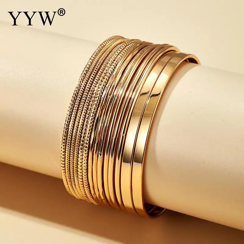 Plated Style Round Bracelet 70mm Charm Bangle Boho Jewelry Birthday Gift