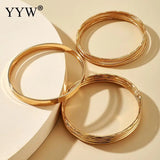 Plated Style Round Bracelet 70mm Charm Bangle Boho Jewelry Birthday Gift