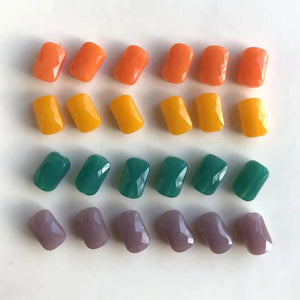 140 pcs 7x4mm Crystal Glass Beads Square Rectangle Shape Jewelry Making