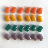 140 pcs 7x4mm Crystal Glass Beads Square Rectangle Shape Jewelry Making