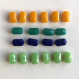 140 pcs 7x4mm Crystal Glass Beads Square Rectangle Shape Jewelry Making