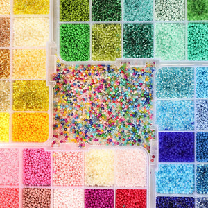 Czech Glass Seed Beads Belt Box Set Charm Beading DIY Earrings Bracelet Necklace
