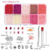 Czech Glass Seed Beads Belt Box Set Charm Beading DIY Earrings Bracelet Necklace