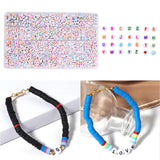 1400 Round Alphabet Letter Beads A-Z Flat Disc Beads DIY Key Chains