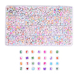 1400 Round Alphabet Letter Beads A-Z Flat Disc Beads DIY Key Chains