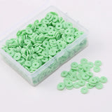 1400Pcs 6mm Flat Round Clay Beads for Jewelry Making