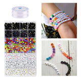 1400Pcs Flat Alphabet Beads Letter Beads for DIY Jewelry Making Kit Sewing Craft