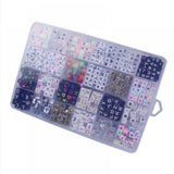 1400Pcs Mixed Letter Acrylic Beads Set Toy Making Bracelet Necklace Accessories