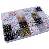 1400Pcs Mixed Letter Acrylic Beads Set Toy Making Bracelet Necklace Accessories