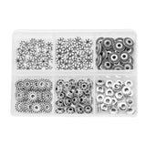 140Pcs Antique Silver Spacer Beads Alloy Jewelry Beads for DIY Jewelry Making