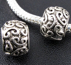 140Pcs Alloy Charm Spacer Beads Jewelry Making DIY Accessories