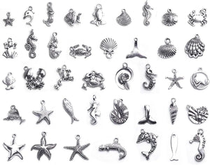 140Pcs Wine Glass Charm Rings and Fish Charms for DIY Marker