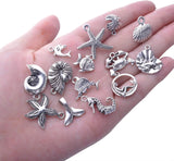 140Pcs Wine Glass Charm Rings and Fish Charms for DIY Marker