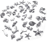 140Pcs Wine Glass Charm Rings and Fish Charms for DIY Marker