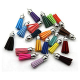 140Pcs Tassel Bulk Set DIY Leather Pendants Acrylic Jewelry Accessories