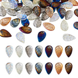 140Pcs Transparent Multicolor Leaf Beads for Jewelry Making DIY