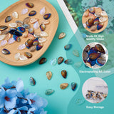 140Pcs Transparent Multicolor Leaf Beads for Jewelry Making DIY