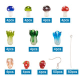 140pcs Lampwork Beads Strawberry Cabbage Mushroom Bead DIY Kit