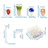 140pcs Lampwork Beads Strawberry Cabbage Mushroom Bead DIY Kit