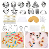 141 Pcs Polymer Clay Cutters Earring Hooks Mold Jewelry Making Kit