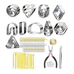 141-Piece Polymer Clay Earring Kit with Hooks and Tools
