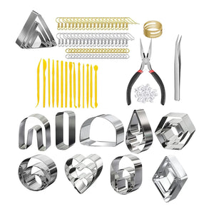 141-Piece Polymer Clay Earring Kit with Hooks and Tools
