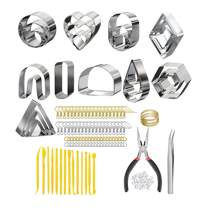 141-Piece Polymer Clay Earring Kit with Hooks and Tools
