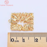 6PCS 17x22MM 24K Plated Hollow Dancer Pendants Charms DIY Jewelry Findings