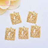 6PCS 17x22MM 24K Plated Hollow Dancer Pendants Charms DIY Jewelry Findings