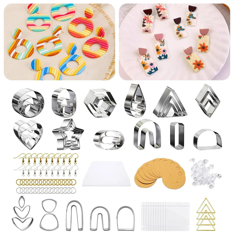 141Pcs Polymer Clay Cutters Sculpting Tools Earring Making Kit