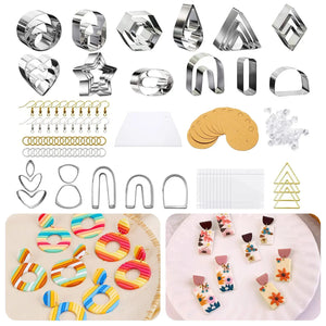 141Pcs Polymer Clay Cutters Sculpting Tools Earring Making Kit