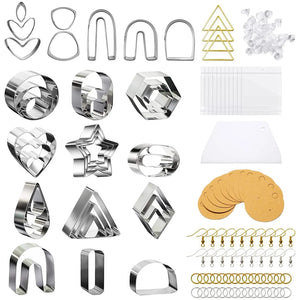 141Pcs Polymer Clay Earring Cutters DIY Baking Jewelry Making Supplies