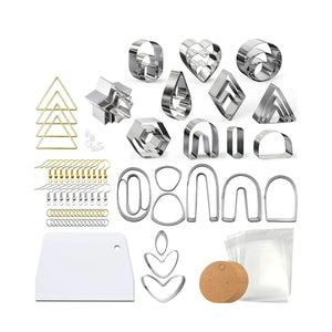 141Pcs Polymer Clay Jewelry Making Kit with Earring Hooks and Cards